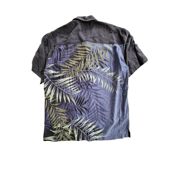 Tommy Bahama 100% Silk Tropical Palm Leaf Hawaiian Resort Vacation Button Down M - Picture 7 of 7